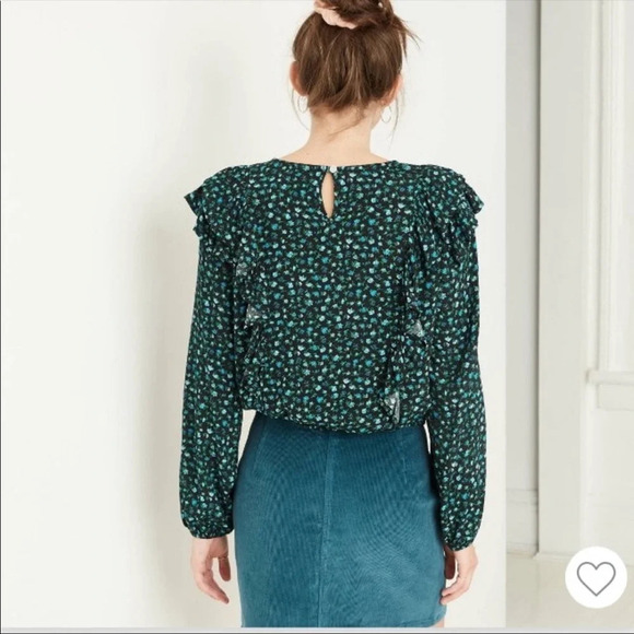 ✨NWT Wild Fable Floral Long Sleeve Ruffle Blouse Cottagecore Prairie Size 1X - Picture 6 of 8